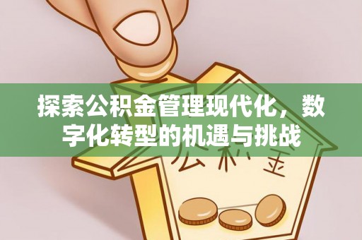 宏伟探索公积金管理现代化，数字化转型的机遇与挑战