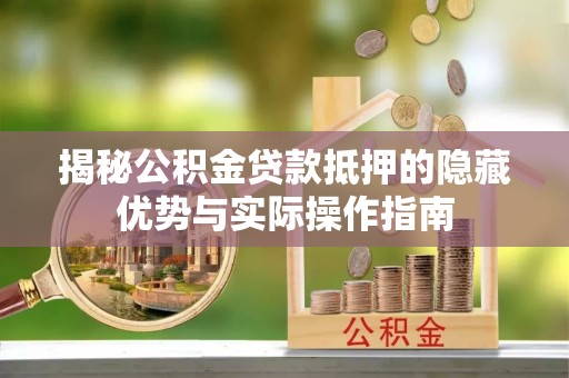 宏伟揭秘公积金贷款抵押的隐藏优势与实际操作指南