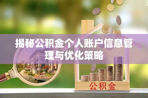宏伟揭秘公积金个人账户信息管理与优化策略