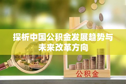 宏伟探析中国公积金发展趋势与未来改革方向