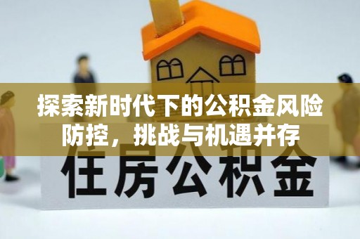 宏伟探索新时代下的公积金风险防控，挑战与机遇并存