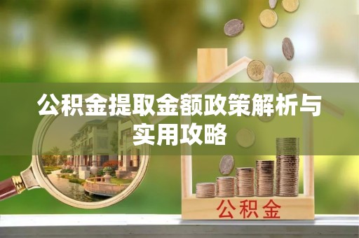 宏伟公积金提取金额政策解析与实用攻略