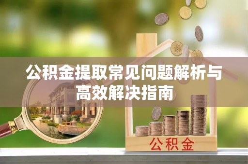 宏伟公积金提取常见问题解析与高效解决指南