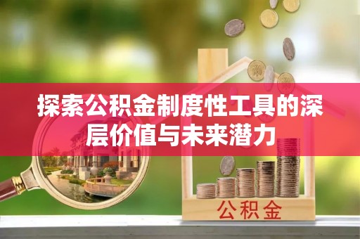 宏伟探索公积金制度性工具的深层价值与未来潜力