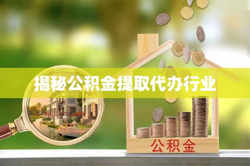 宏伟揭秘公积金提取代办行业
