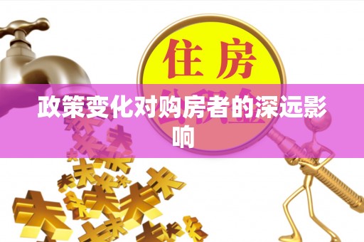 宏伟政策变化对购房者的深远影响