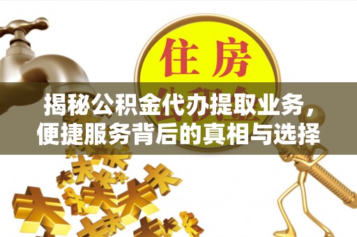 宏伟揭秘公积金代办提取业务，便捷服务背后的真相与选择