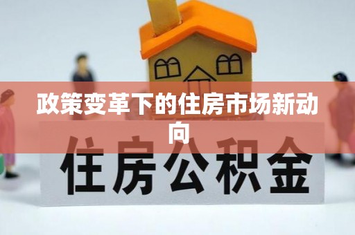 宏伟政策变革下的住房市场新动向
