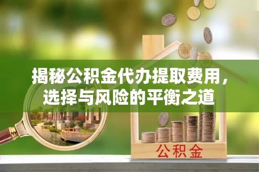 宏伟揭秘公积金代办提取费用，选择与风险的平衡之道
