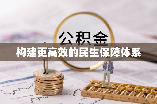 宏伟构建更高效的民生保障体系